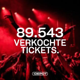 89 543 verkochte tickets
