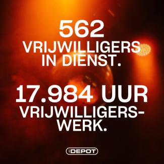 562 vrijwilligers in dienst